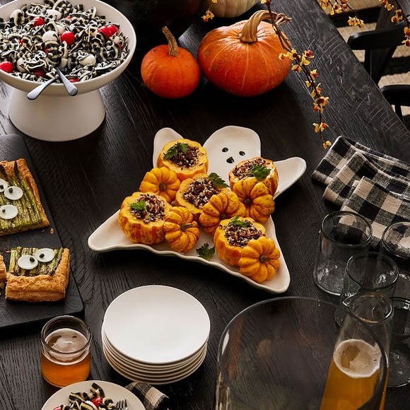 Pottery Barn Cute and Spooky Large Ghost Shaped Serving Tray 👻 - Picture 8 of 16